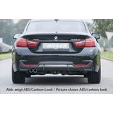 Rieger diffuser | BMW 4-Serie F32 / F33 / F36 2013- | ABS | dubbele uitlaat links | incl. gaasinzet | Zwart glanzend