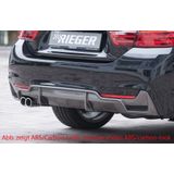 Rieger diffuser | BMW 4-Serie F32 / F33 / F36 2013- | ABS | dubbele uitlaat links | incl. gaasinzet | Zwart glanzend