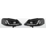 Koplampen LED DRL | Opel Astra G | zwart