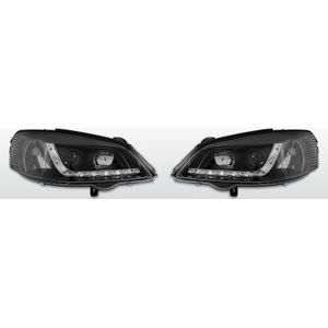 Koplampen LED DRL | Opel Astra G | zwart