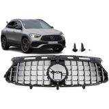 Grill | Mercedes-Benz | GLA-klasse 20- 5d hat. | H247 | alleen AMG-Line | PANAMERICANA AMG GT Look | zwart/chroom | 01