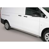 Side Bars | Mercedes-Benz | Vito Combi 10-14 4d bus. / Vito Tourer 14- 4d bus. | SWB | rvs zilver Side Protection RVS