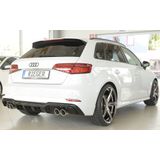 Diffuser | Audi | A3 (8V) / A3 Sportback (8V) 2016- | S-Line | ddr | glanzend | ABS | Rieger Tuning