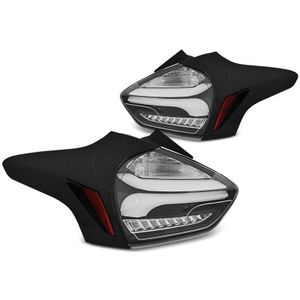 Achterlichten | Ford | Focus 14-18 5d hat. | FULL LED | Dynamic Turn Signal | LED BAR | zwart