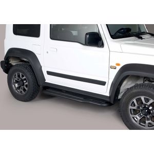 Side Bars | Suzuki | Jimny 18- 3d suv. | zwart Pedana RVS