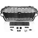 Grill | Audi | A4 19- 4d sed. / A4 Avant 19- 5d sta. | type B9 facelift | S4-Look | zwart/chroom | 01