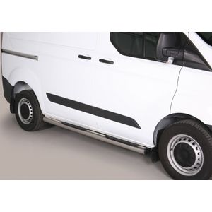 Side Bars | Ford | Transit Custom Kombi 12-18 4d bus. / Transit Custom Kombi 18- 4d bus. | RVS zwart Side Protection