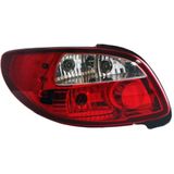 Achterlichten | Peugeot 206 1998- 3d 5d | rood wit