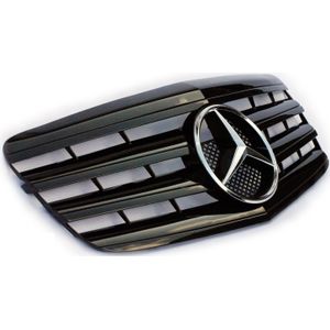 Grill | Mercedes-Benz E-Klasse W211 Sedan / S211 Estate 2006-2009 | AMG - Look | stuk glanzend abs | | zwartchroom