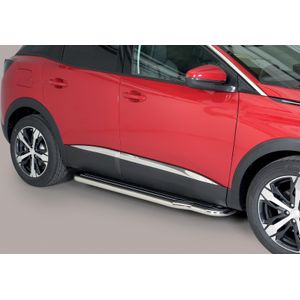 Side Bars | Peugeot | 3008 16- 5d mpv. | RVS rvs zilver Pedana