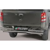 Rear Bar | Mitsubishi | L200 15- 4d pic. | D.C. | rvs zilver Double Bended Rear Bar RVS