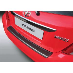 Achterbumper Beschermer | Toyota Yaris 2011-2014 'Ribbed' | ABS Kunststof | zwart