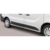 Side Bars | Opel | Vivaro Combi 14-18 4d bus. | SWB | zwart Oval Side Protection RVS