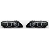 Koplampen | BMW 3-Series E46 2001-2005 | 3D LED Angel Eyes | zwart