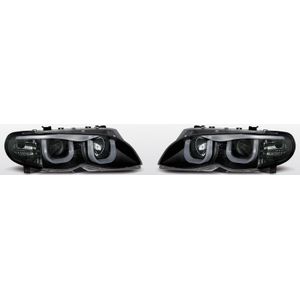 Koplampen | BMW 3-Series E46 2001-2005 | 3D LED Angel Eyes | zwart