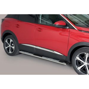 Side Bars | Peugeot | 3008 16- 5d mpv. | RVS rvs zilver Design Side Protection