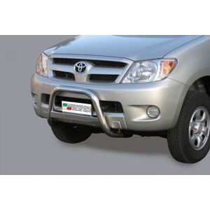 Pushbar | Toyota | Hilux 06-12 2d pic. / Hilux D.C. 06-12 4d pic. | rvs zilver Medium Bar RVS