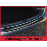 Achterbumperbeschermer | Volkswagen | Touran 10-15 5d mpv. | RVS zwart