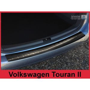 Achterbumperbeschermer | Volkswagen | Touran 10-15 5d mpv. | RVS zwart