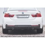 Rieger diffuser | BMW 4-Serie F32 / F33 / F36 (alleen 435i / 440i) 2013- | ABS | duplex uitlaat enkel | Zwart glanzend