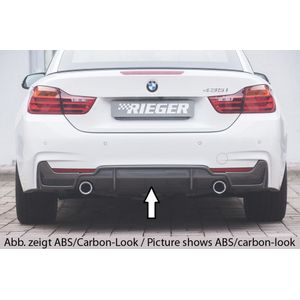Rieger diffuser | BMW 4-Serie F32 / F33 / F36 (alleen 435i / 440i) 2013- | ABS | duplex uitlaat enkel | Zwart glanzend