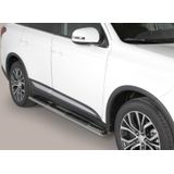 Side Bars | Mitsubishi | Outlander 12-15 5d suv. / Outlander 15- 5d suv. | rvs zilver Oval Grand Pedana RVS