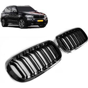 Nieren grill set | BMW X5 F15 en X6 F16 | M look | glanzend zwart