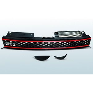 Grille | GTI type | Volkswagen Golf VI 2008-2012 | ABS Kunststof | zwart