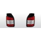 Achterlichten | Volkswagen T5 2003-2009 | rood/wit | met achterklep