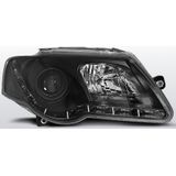 Koplampen LED DRL | Volkswagen Passat B6 2005-2010 | met verstelmotor | zwart