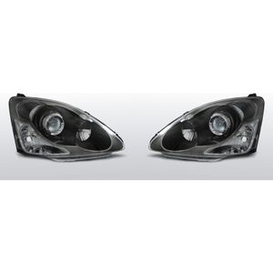 Koplampen | Honda Civic 7 2003-2005 | zwart