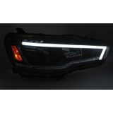 Koplampen | Mitsubishi | Lancer 07-11 4d sed. / Lancer Sportback 08-16 5d hat. | LED | Tube Light | Dynamic Turn Signal | zwart