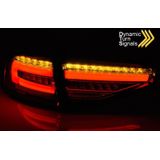 Achterlichten | Audi | A4 11-15 4d sed. | B8 | OEM LED | Full LED | LED BAR | Dynamic Turn Signal | rood en wit