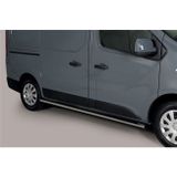 Side Bars | Renault | Trafic 14-19 4d bes. / Trafic 19- 4d bes. | L1 | rvs zilver Oval Side Protection RVS