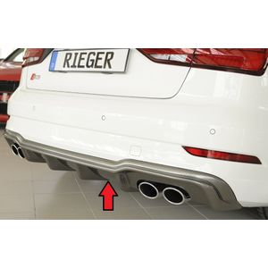 Diffuser | Audi | S3 Sedan (8V) / S3 Cabrio (8V) 2016- | ABS | carbon-look | Rieger Tuning