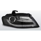Koplampen Tube Light Real DRL| Xenon | Audi A4 B8 2008-2011 |zwart