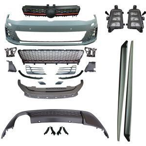 Bodykit | GTI - Look | Volkswagen Golf 7 | Voorbumper, diffusor, side skirts en accessoires | ABS Kunststof | Zonder PDC