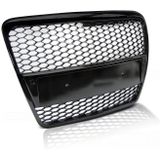 Grille | RS type | Audi A6 C6 2004-2008 | ABS Kunststof | glanzend zwart