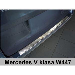 Achterbumperbeschermer | Mercedes V-Klasse W447 / Vito III 2014- | korte versie | RVS rvs zilver