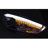 Koplampen | Ford | Focus 14-18 4d sed. / Focus 14-18 5d hat. / Focus Wagon 14-18 5d sta. | REAL DRL | Tube Light chroom