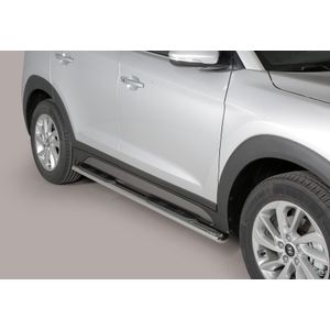 Side Bars | Hyundai | Tucson 15- 5d suv. | RVS rvs zilver Oval Grand Pedana