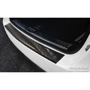 Achterbumperbeschermer | Porsche | Cayenne 10-14 5d suv. | Ribs | RVS zwart