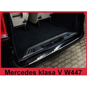 Achterbumperbeschermer | Mercedes V-Klasse 2014- | korte versie | RVS zwart