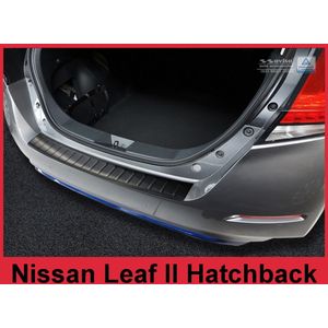 Achterbumperbeschermer | Nissan | Leaf 17- 5d hat. | RVS zwart