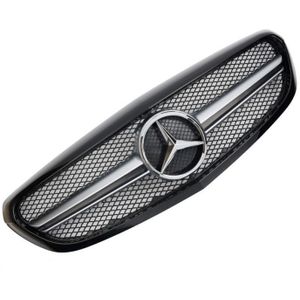 Grill | Mercedes-Benz C-Klasse W205 2014-2018 | AMG - Look | stuk abs | | zilverzwart
