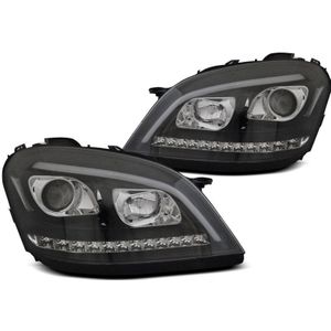 Koplampen | Mercedes-Benz | M-klasse 05-08 5d suv. W164 | LED | Dynamic Turn Signal | Tube Light zwart