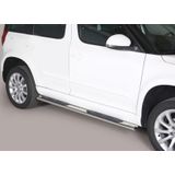 Side Bars | Skoda | Yeti 09-14 5d suv. / Yeti 14- 5d suv. / Yeti Outdoor 14- 5d suv. | rvs zilver Oval Grand Pedana RVS