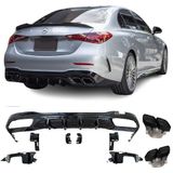 Diffuser | Mercedes-Benz | C-klasse 21- 4d sed. W206 / C-klasse Estate 21- 5d sta. S206 | alleen AMG | C63 AMG-Look | zwart | 03