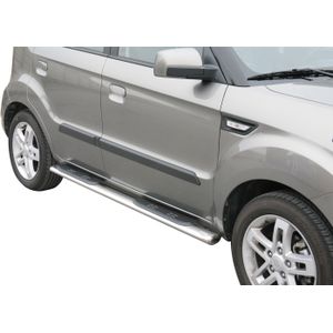 Side Bars | Kia | Soul 09-12 5d hat. / Soul 12-13 5d hat. | RVS rvs zilver Oval Grand Pedana