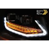 Koplampen | Volkswagen | Transporter Kombi 15-19 4d bus. | LED | REAL DRL | Dynamic Turn Signal | zwart